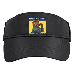 Felines Not Felons Childless Cat Lady Voting Kamala Harris Adult Drive Performance Visor