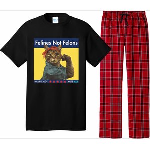 Felines Not Felons Childless Cat Lady Voting Kamala Harris Pajama Set