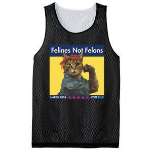 Felines Not Felons Childless Cat Lady Voting Kamala Harris Mesh Reversible Basketball Jersey Tank