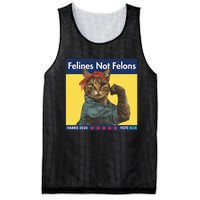 Felines Not Felons Childless Cat Lady Voting Kamala Harris Mesh Reversible Basketball Jersey Tank