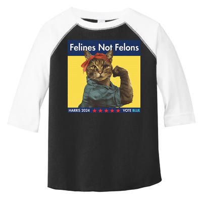 Felines Not Felons Childless Cat Lady Voting Kamala Harris Toddler Fine Jersey T-Shirt
