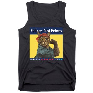 Felines Not Felons Childless Cat Lady Voting Kamala Harris Tank Top