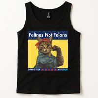 Felines Not Felons Childless Cat Lady Voting Kamala Harris Tank Top
