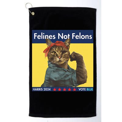 Felines Not Felons Childless Cat Lady Voting Kamala Harris Golf Towel