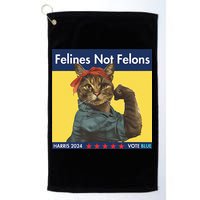 Felines Not Felons Childless Cat Lady Voting Kamala Harris Golf Towel
