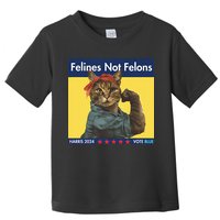Felines Not Felons Childless Cat Lady Voting Kamala Harris Toddler T-Shirt
