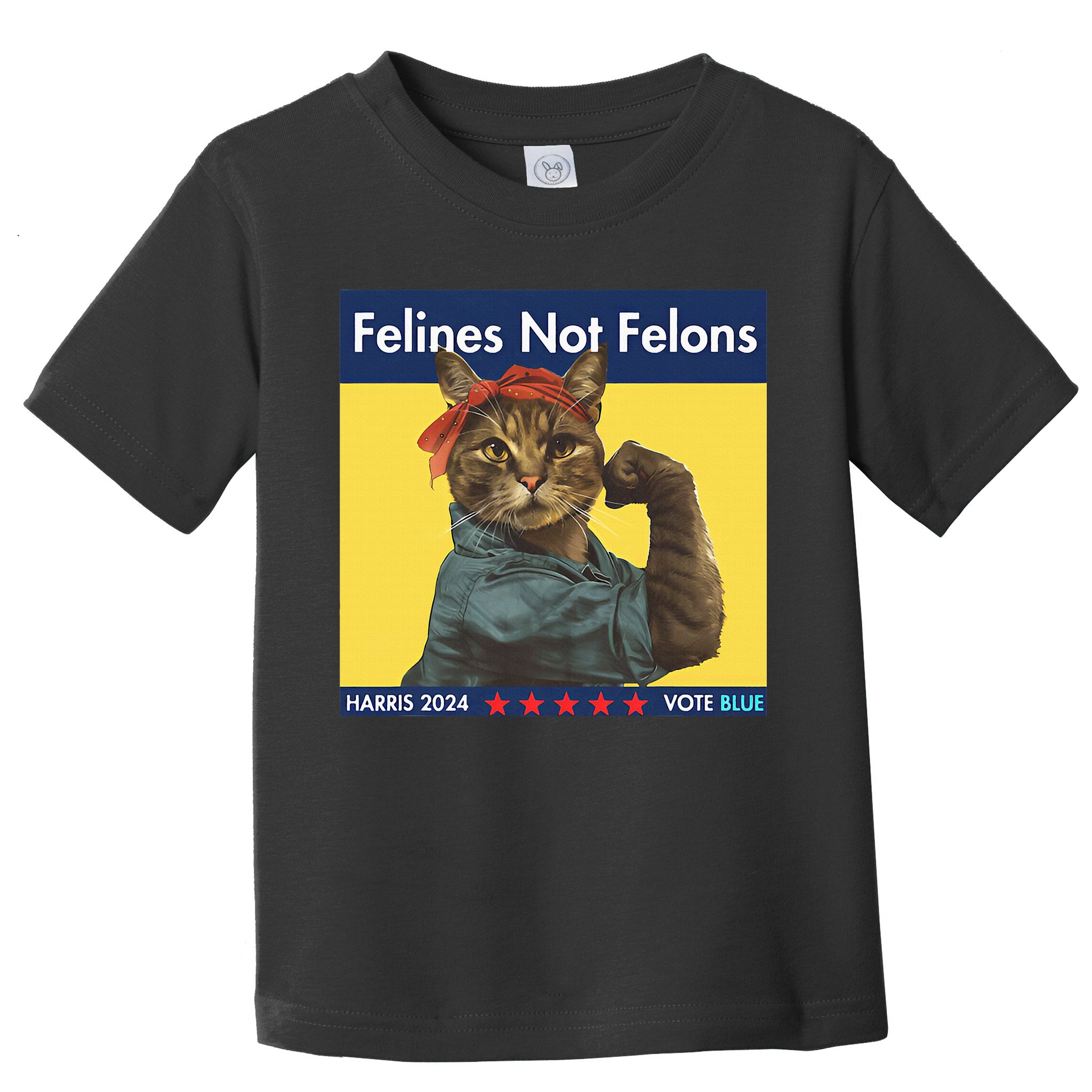 Felines Not Felons Childless Cat Lady Voting Kamala Harris Toddler T-Shirt