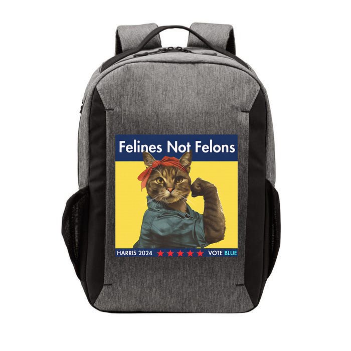 Felines Not Felons Childless Cat Lady Voting Kamala Harris Vector Backpack