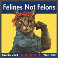Felines Not Felons Childless Cat Lady Voting Kamala Harris Vector Backpack