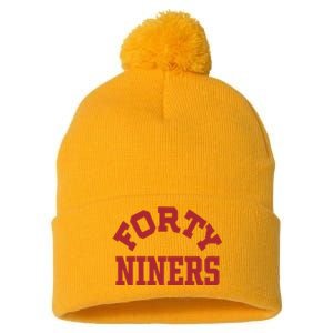 Forty Niners Pom Pom 12in Knit Beanie