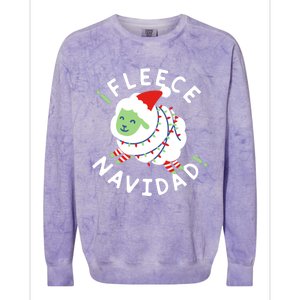 ¡Fleece Navidad Funny Christmas Colorblast Crewneck Sweatshirt