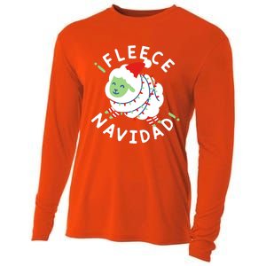 ¡Fleece Navidad Funny Christmas Cooling Performance Long Sleeve Crew