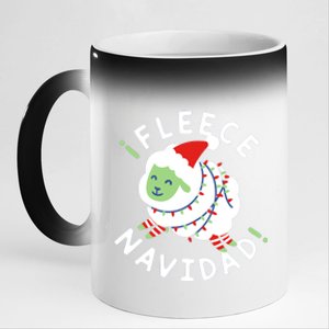 ¡Fleece Navidad Funny Christmas 11oz Black Color Changing Mug