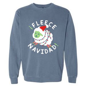 ¡Fleece Navidad Funny Christmas Garment-Dyed Sweatshirt