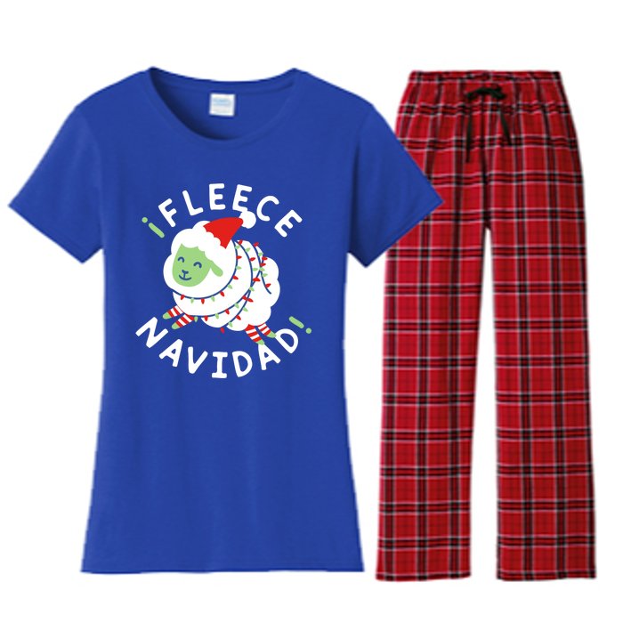 ¡Fleece Navidad Funny Christmas Women's Flannel Pajama Set