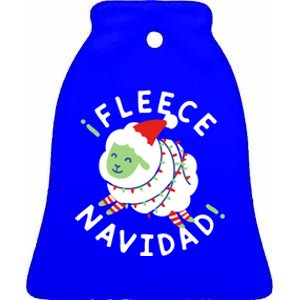 ¡Fleece Navidad Funny Christmas Ceramic Bell Ornament