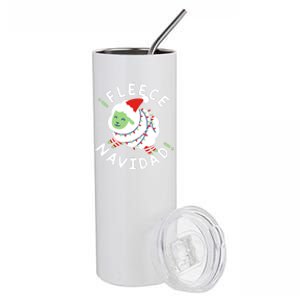 ¡Fleece Navidad Funny Christmas Stainless Steel Tumbler