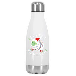 ¡Fleece Navidad Funny Christmas Stainless Steel Insulated Water Bottle