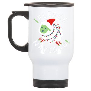 ¡Fleece Navidad Funny Christmas Stainless Steel Travel Mug