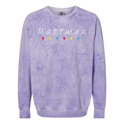 First Name For Friends Birthday Mattman Matthew Colorblast Crewneck Sweatshirt