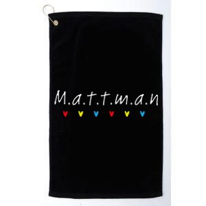 First Name For Friends Birthday Mattman Matthew Platinum Collection Golf Towel