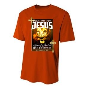 Fear Not For Jesus Lion Of Judah Rev 5:5 Christians Church Christian Faith Performance Sprint T-Shirt