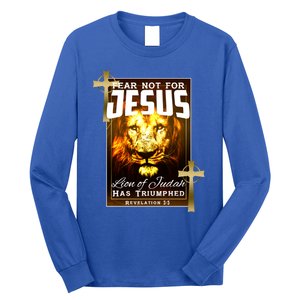 Fear Not For Jesus Lion Of Judah Rev 5:5 Christians Church Christian Faith Long Sleeve Shirt