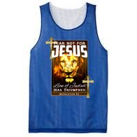 Fear Not For Jesus Lion Of Judah Rev 5:5 Christians Church Christian Faith Mesh Reversible Basketball Jersey Tank