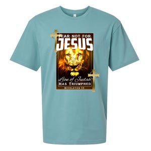 Fear Not For Jesus Lion Of Judah Rev 5:5 Christians Church Christian Faith Sueded Cloud Jersey T-Shirt