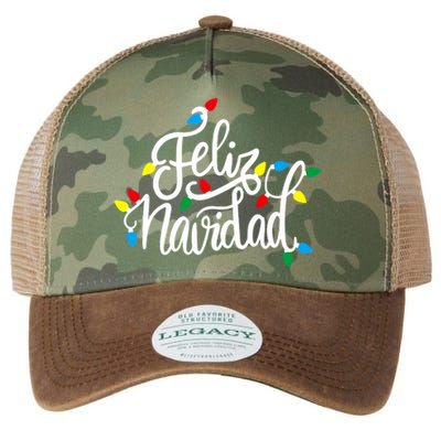 Feliz Navidad Funny Christmas Light Family Group Legacy Tie Dye Trucker Hat