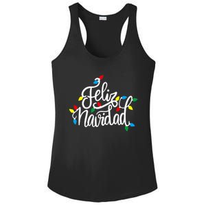 Feliz Navidad Funny Christmas Light Family Group Ladies PosiCharge Competitor Racerback Tank