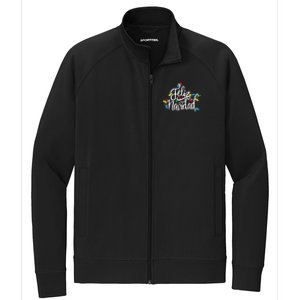 Feliz Navidad Funny Christmas Light Family Group Stretch Full-Zip Cadet Jacket