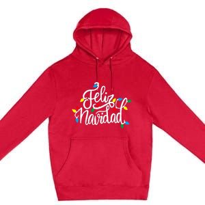 Feliz Navidad Funny Christmas Light Family Group Premium Pullover Hoodie