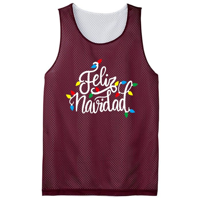 Feliz Navidad Funny Christmas Light Family Group Mesh Reversible Basketball Jersey Tank