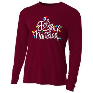 Feliz Navidad Funny Christmas Light Family Group Cooling Performance Long Sleeve Crew