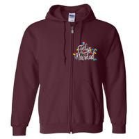 Feliz Navidad Funny Christmas Light Family Group Full Zip Hoodie