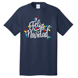 Feliz Navidad Funny Christmas Light Family Group Tall T-Shirt