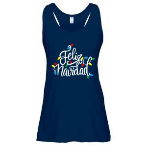 Feliz Navidad Funny Christmas Light Family Group Ladies Essential Flowy Tank