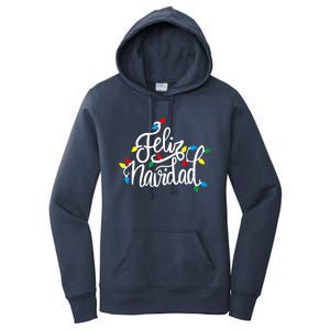 Feliz Navidad Funny Christmas Light Family Group Women's Pullover Hoodie