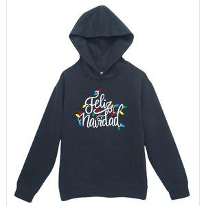 Feliz Navidad Funny Christmas Light Family Group Urban Pullover Hoodie