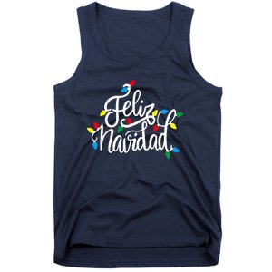 Feliz Navidad Funny Christmas Light Family Group Tank Top