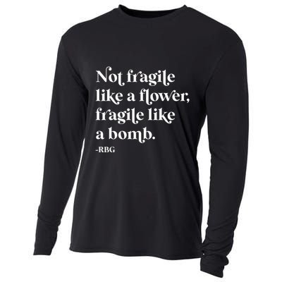 Feminist Not Fragile Like A Flower Cooling Performance Long Sleeve Crew