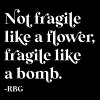 Feminist Not Fragile Like A Flower Poster
