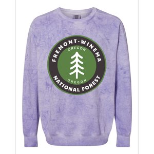 Fremontwinema National Forest Oregon Or Tree Badge Gift Colorblast Crewneck Sweatshirt