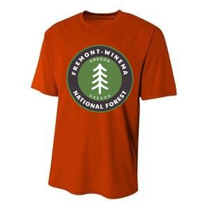 Fremontwinema National Forest Oregon Or Tree Badge Gift Performance Sprint T-Shirt