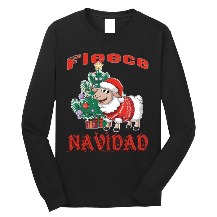 Fleece Navidad Festive Christmas Fun With A Woolly Twist Long Sleeve Shirt