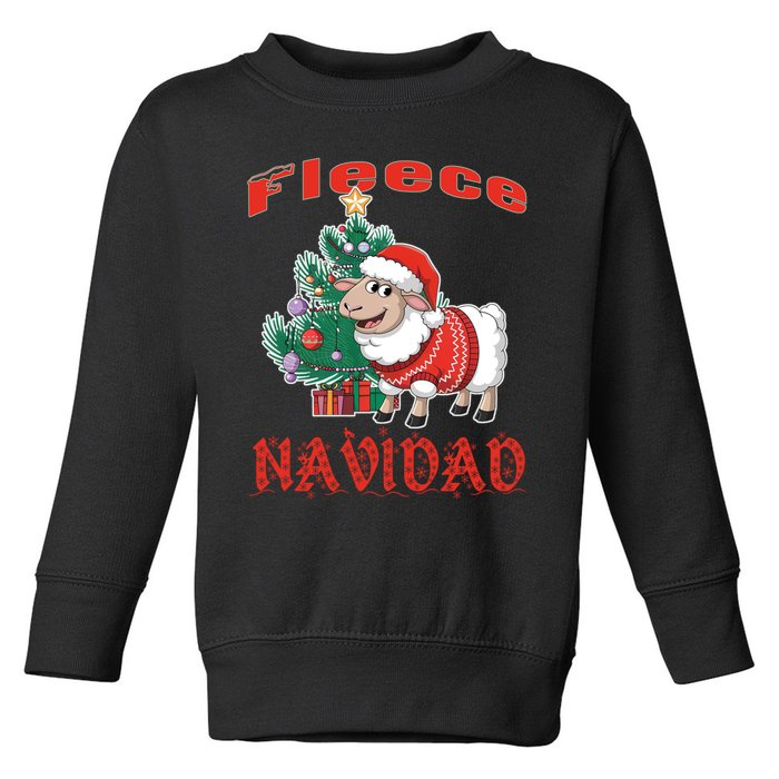 Fleece Navidad Festive Christmas Fun With A Woolly Twist Toddler Sweatshirt