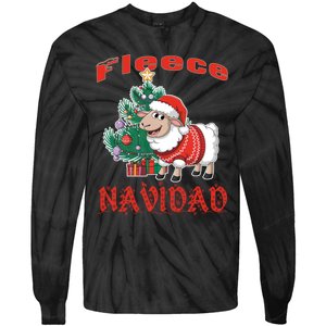 Fleece Navidad Festive Christmas Fun With A Woolly Twist Tie-Dye Long Sleeve Shirt