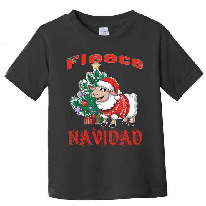 Fleece Navidad Festive Christmas Fun With A Woolly Twist Toddler T-Shirt