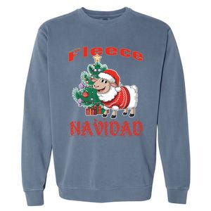 Fleece Navidad Festive Christmas Fun With A Woolly Twist Garment-Dyed Sweatshirt